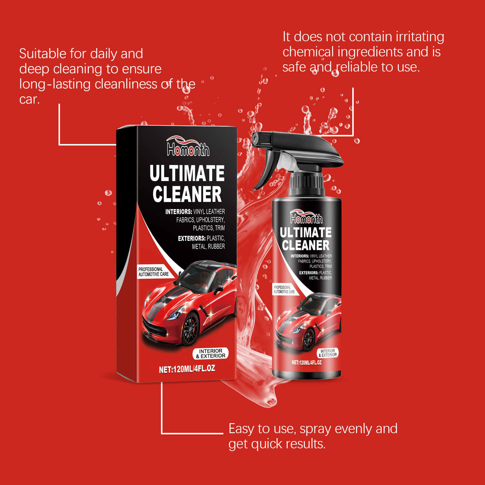 Homonth 120ml Detergente per l - Leather Cleaner Interior recensione e prezzo