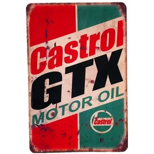 Targa in metallo Castrol GTX p - Castrol Oil Gtx recensione e prezzo